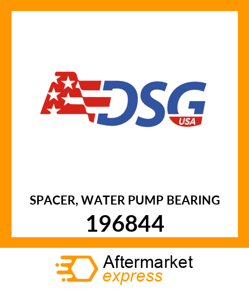 Spare part 196844 + SPACER, WATER PUMP BEARING