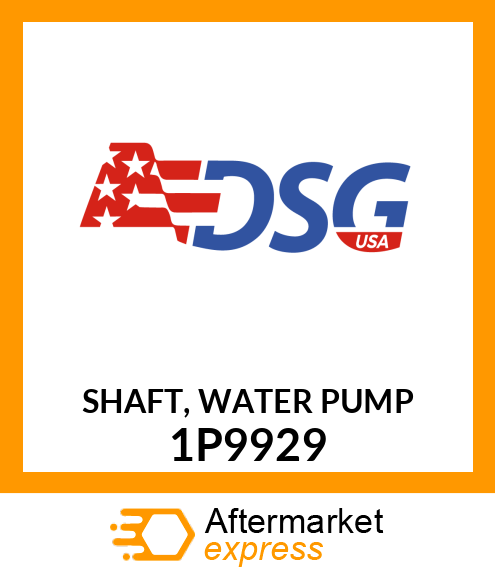 Spare part 1P9929 + SHAFT, WATER PUMP