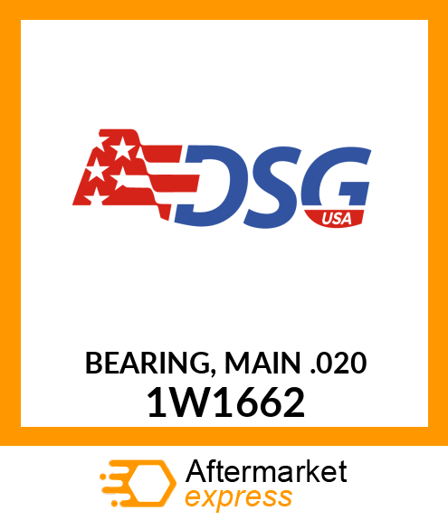 BEARING, MAIN .020 1W1662