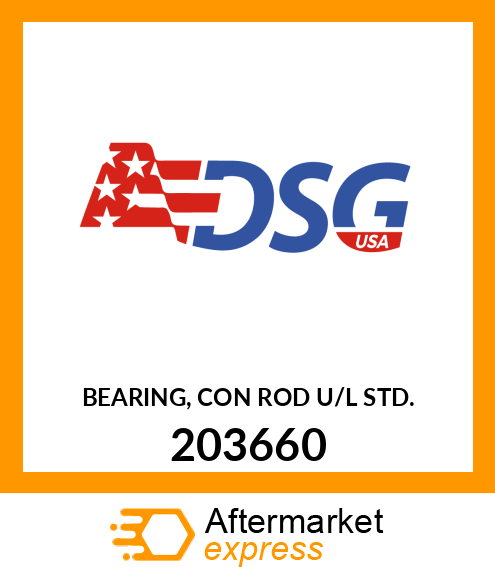 Spare part 203660 + BEARING, CON ROD U/L STD.