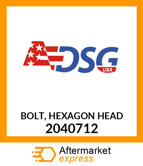 BOLT, HEXAGON HEAD 2040712