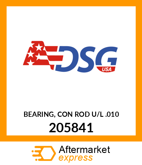 Spare part 205841 + BEARING, CON ROD U/L .010