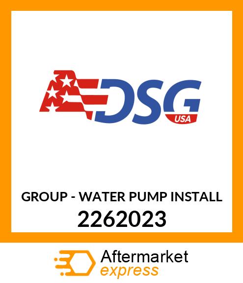 Spare part 2262023 + GROUP - WATER PUMP INSTALL