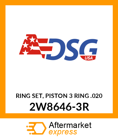 RING SET, PISTON 3 RING .020 2W8646-3R