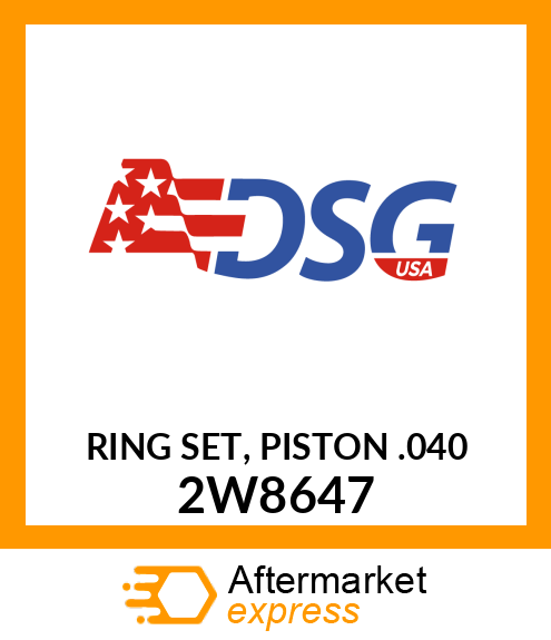 RING SET, PISTON .040 2W8647