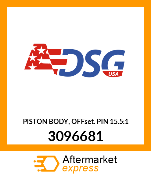 PISTON BODY, OFFSET PIN 15.5:1 3096681