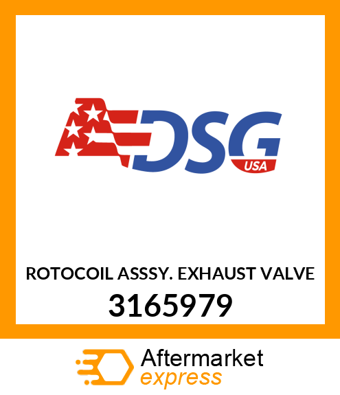 ROTOCOIL ASSSY. EXHAUST VALVE 3165979