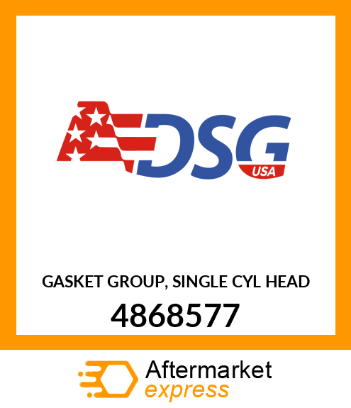 GASKET GROUP, SINGLE CYL HEAD 4868577