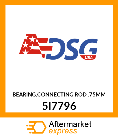 BEARING,CONNECTING ROD .75MM 5I7796