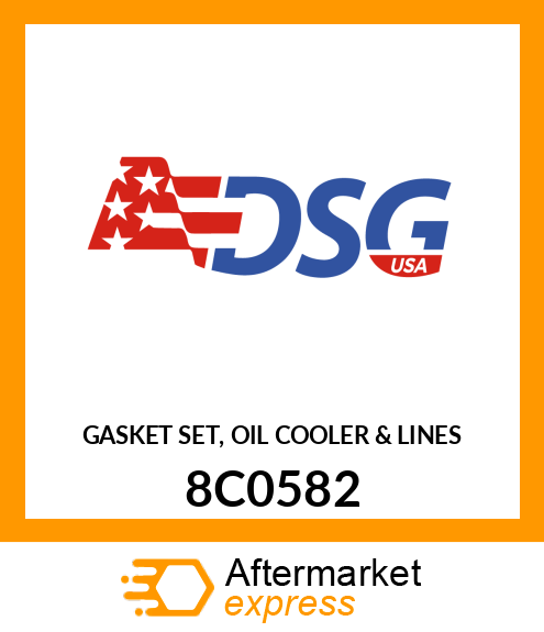 GASKET SET, OIL COOLER & LINES 8C0582