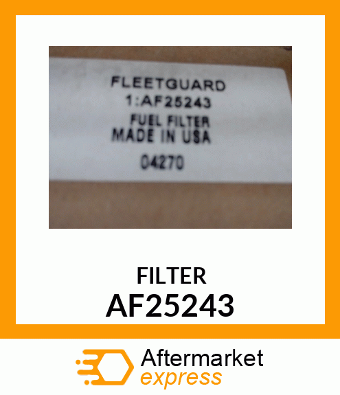 Spare part AF25243 + FILTER