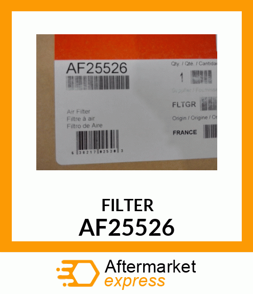 Spare part AF25526 + FILTER