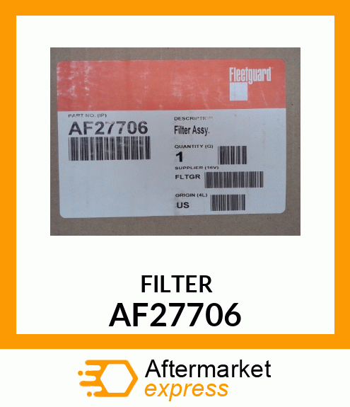 Spare part AF27706 + FILTER