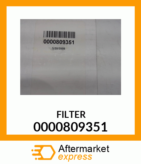 Spare part 0000809351 + FILTER