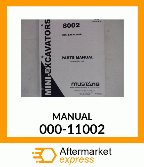 Spare part 000-11002 + MANUAL