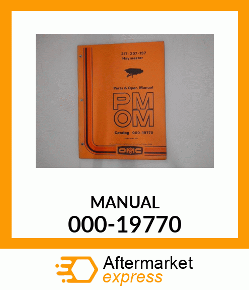 Spare part 000-19770 + MANUAL