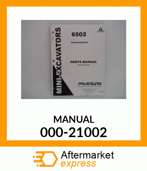 Spare part 000-21002 + MANUAL