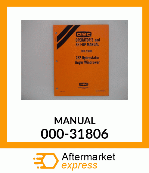 Spare part 000-31806 + MANUAL