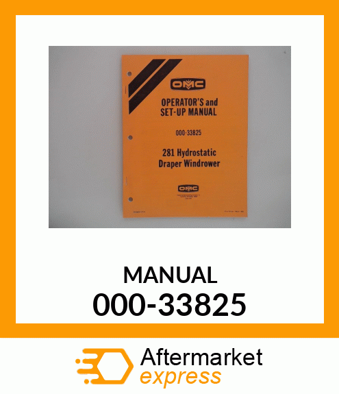 Spare part 000-33825 + MANUAL