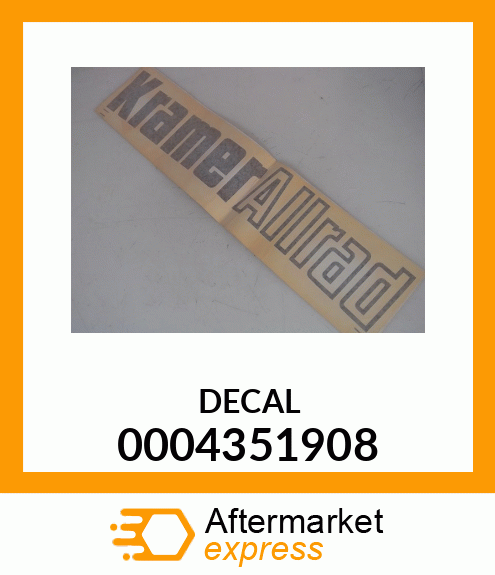 Spare part 0004351908 + DECAL