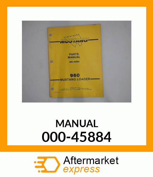 Spare part 000-45884 + MANUAL'