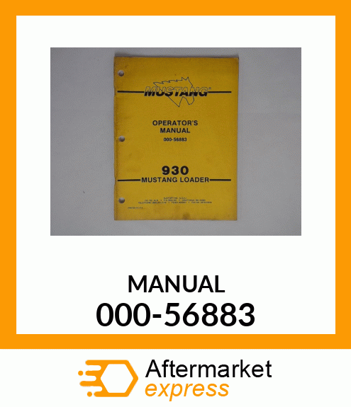 Spare part 000-56883 + MANUAL