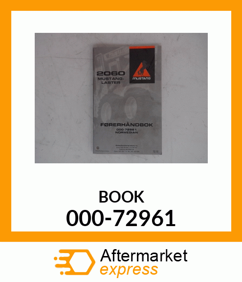 Spare part 000-72961 + BOOK