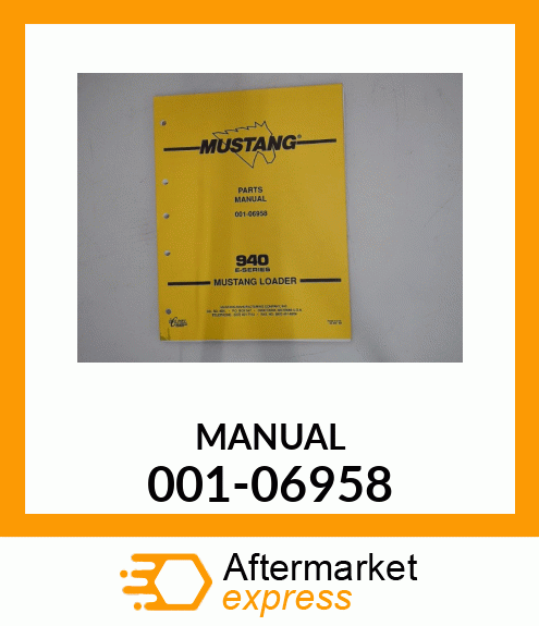 Spare part 001-06958 + MANUAL