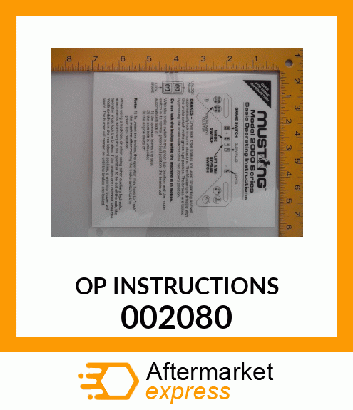 OP INSTRUCTIONS 002080