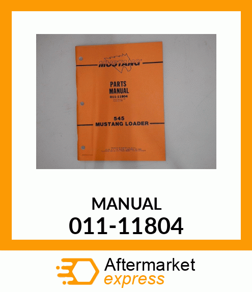 Spare part 011-11804 + MANUAL