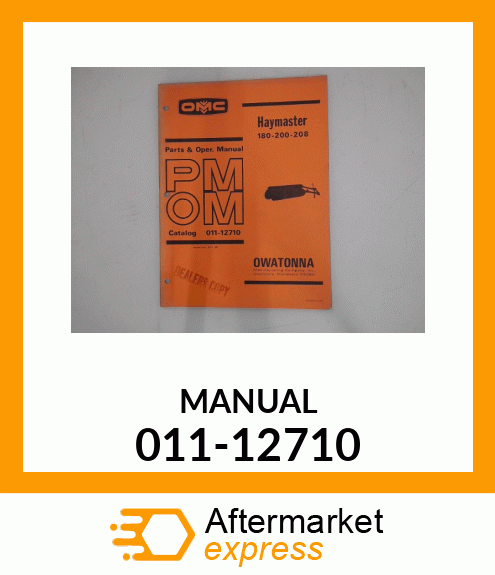 Spare part 011-12710 + MANUAL