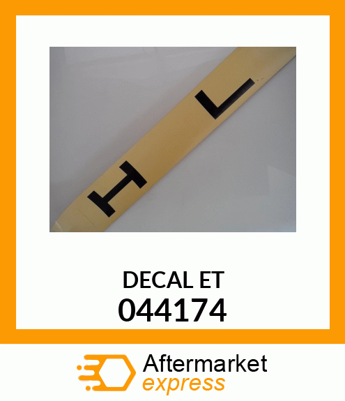 Spare part 044174 + DECAL_ET