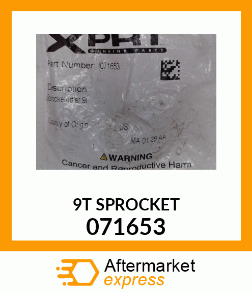 SPROCKET 9T 071653