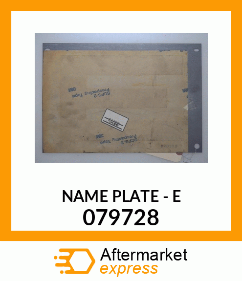 NAME PLATE - E 079728