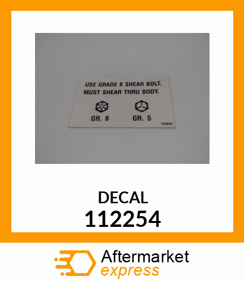 DECAL 112254