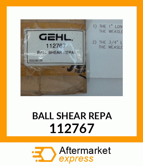 BALL SHEAR REPA 112767