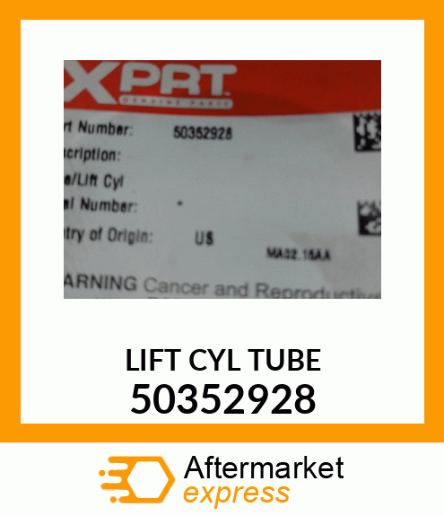 LIFT CYL TUBE 50352928