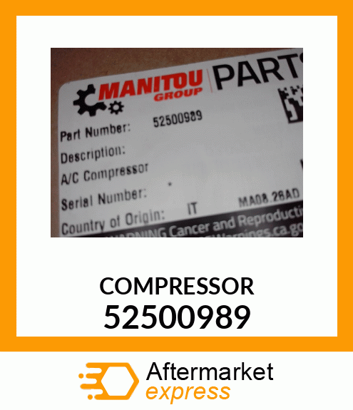 COMPRESSOR 52500989