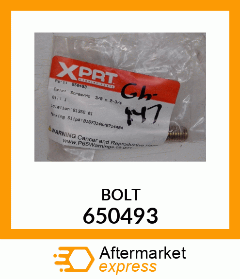 BOLT 650493