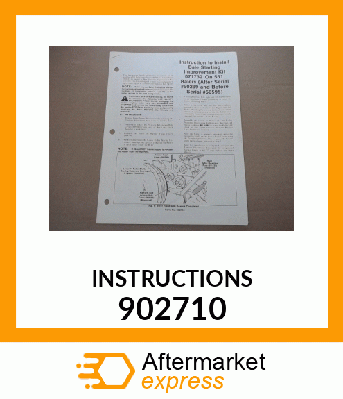 INSTRUCTIONS 902710