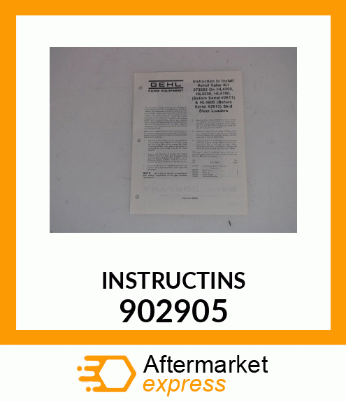 INSTRUCTINS 902905