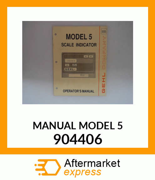 MANUAL MODEL 5 904406