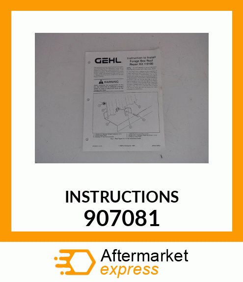 INSTRUCTIONS 907081