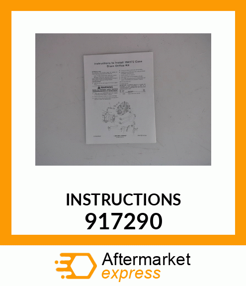 INSTRUCTIONS 917290