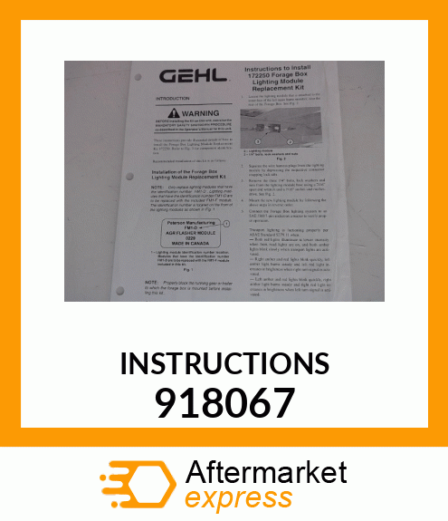 INSTRUCTIONS 918067