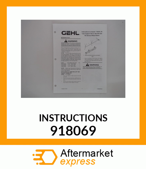 INSTRUCTIONS 918069