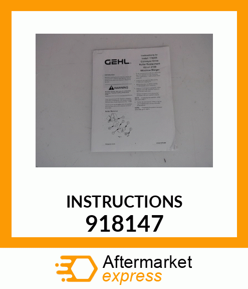 INSTRUCTIONS 918147