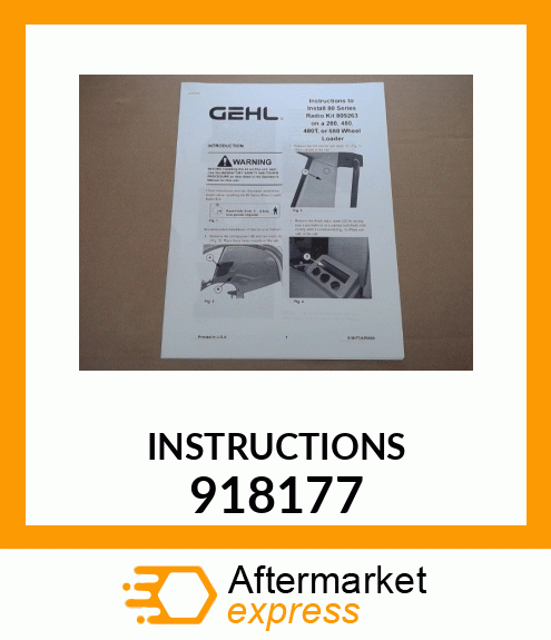 INSTRUCTIONS 918177