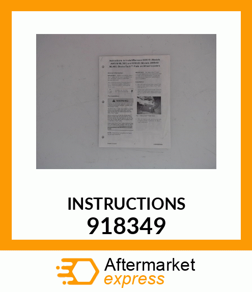 INSTRUCTIONS 918349