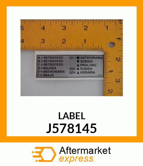 LABEL J578145